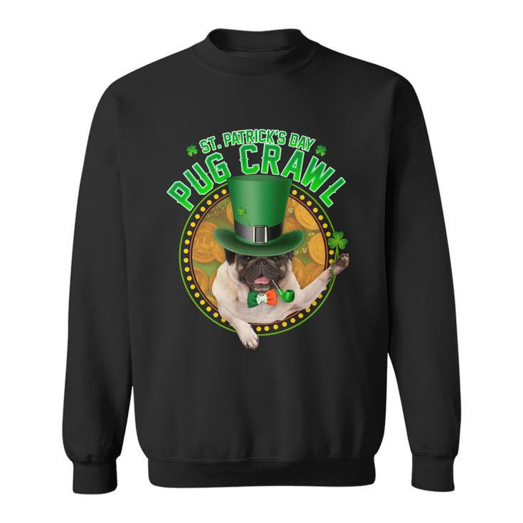 St Patricks Day Pug Crawl Funny Irish Pug Tshirt Sweatshirt