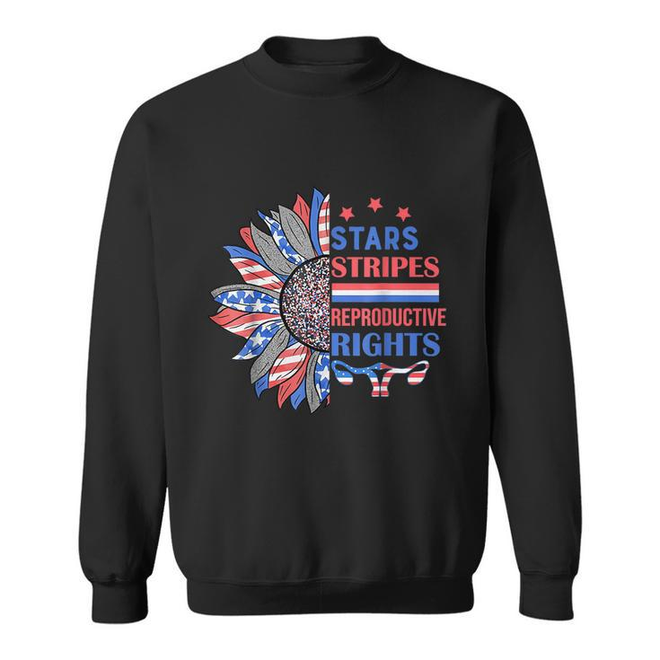 Star Stripes Reproductive Rights America Sunflower Pro Choice Pro Roe Sweatshirt