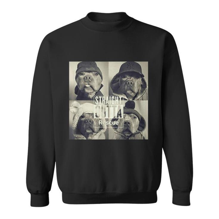 Straight Outta Rescue Pitbull V3 Sweatshirt