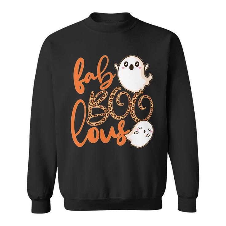 Stylish Leopard Halloween Fab-Boo-Lous Ghost Tshirt Sweatshirt