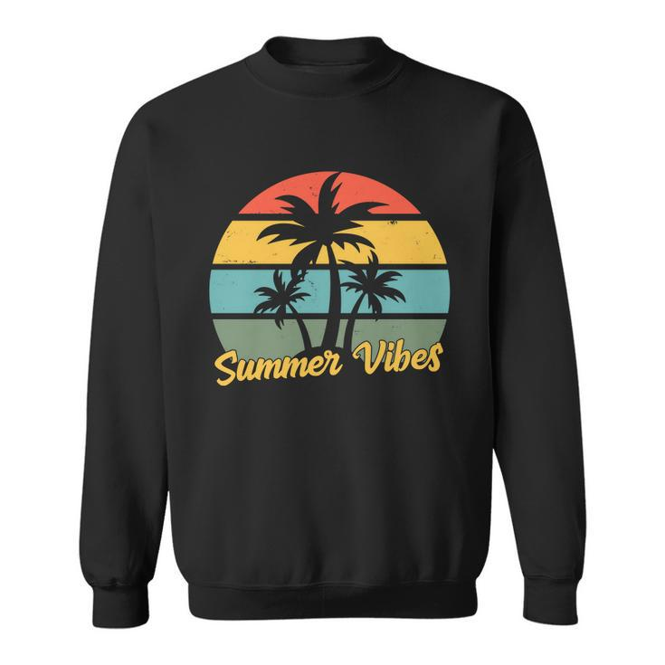 Summer Vibes Tropical Retro Sunset Sweatshirt