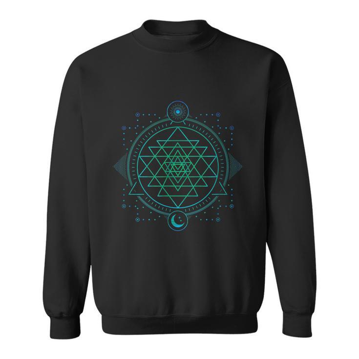 Sun And Moon Chakra Geometry Sri Yantra Sweatshirt