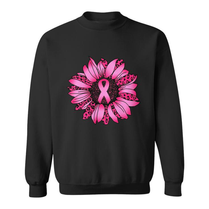 Sunflower Pink Ribbon Breast Cancer Awareness Tshirt Sweatshirt