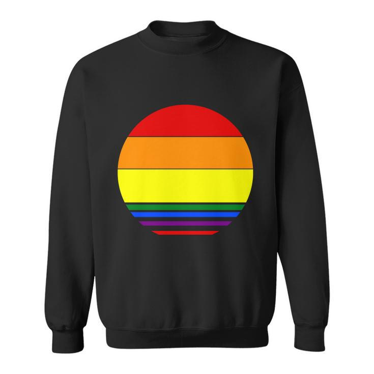 Sunset Lgbt Gay Pride Lesbian Bisexual Ally Quote V3 Sweatshirt