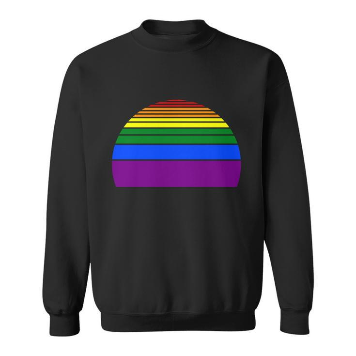 Sunset Lgbt Gay Pride Lesbian Bisexual Ally Quote V4 Sweatshirt