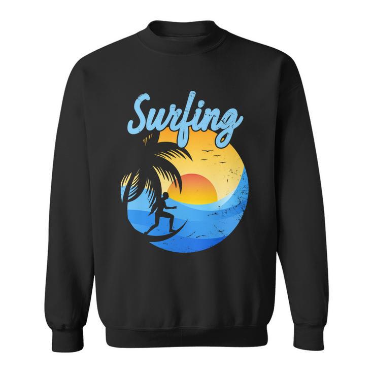 Sunset Surfing Summer Vacation Surf Sweatshirt