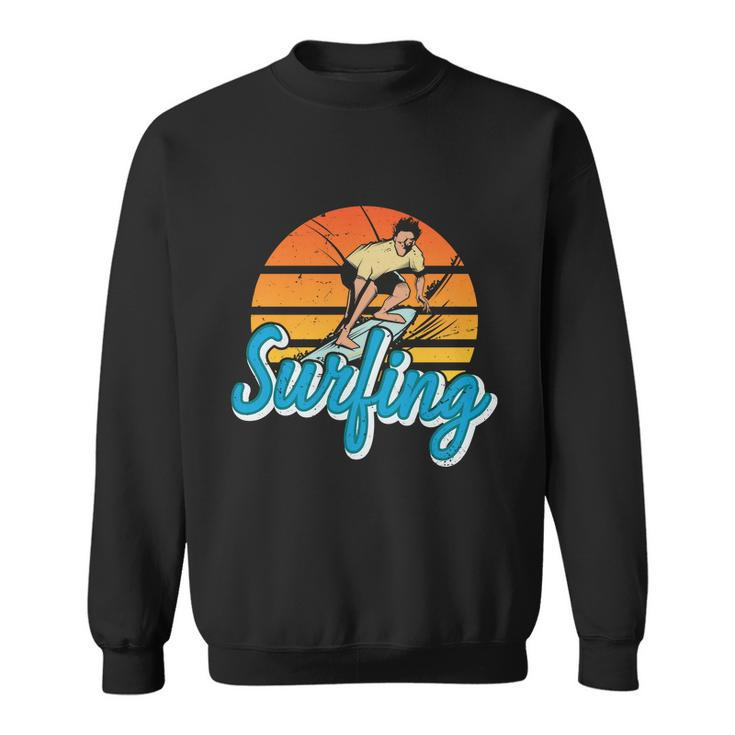 Surfing Vintage Summer Vacation Surf Sweatshirt