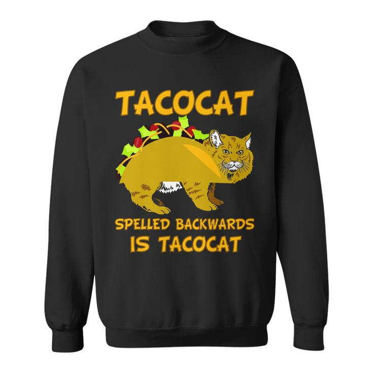 Tacocat Spelled Backwards Funny Cat Tshirt Sweatshirt
