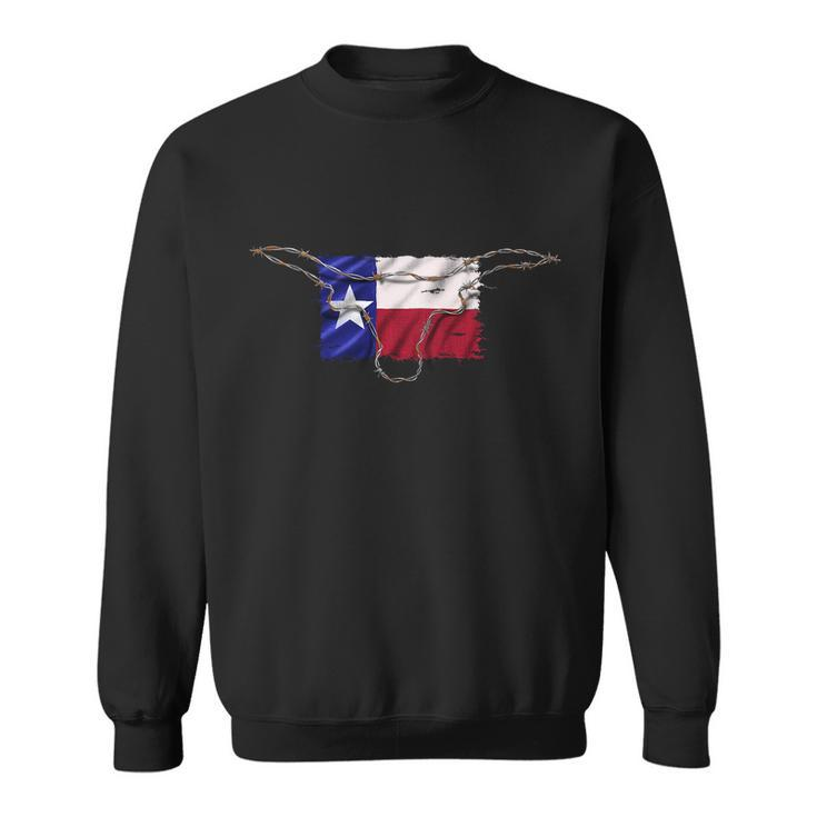 Texas Flag Barbwire Tough Tshirt Sweatshirt