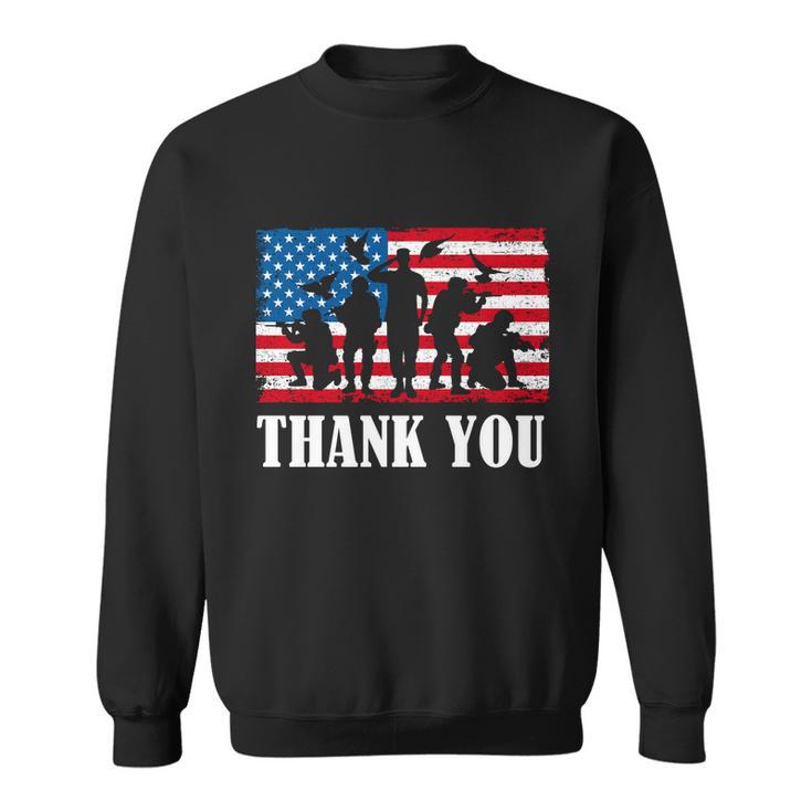 Thank You Army Memorial Day Partiotic Military Veteran Gift Sweatshirt