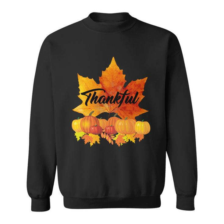 Thankful Autumn Leaves Thanksgiving Fall Tshirt Sweatshirt