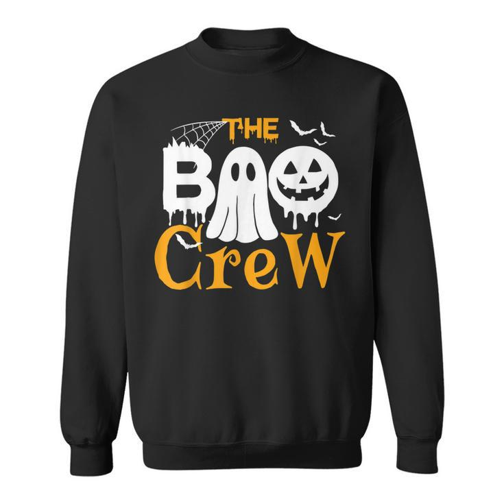 The Boo Crew  - Scary Cute Ghost Pumpkin Halloween  Sweatshirt