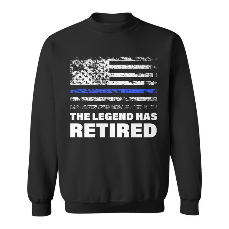 The Legend Has Retired Blue Thin Line Tshirt Sweatshirt