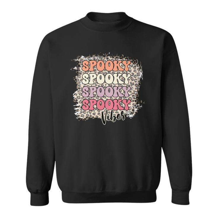 Thick Thights And Spooky Vibes Happy Halloween Retro Style Sweatshirt