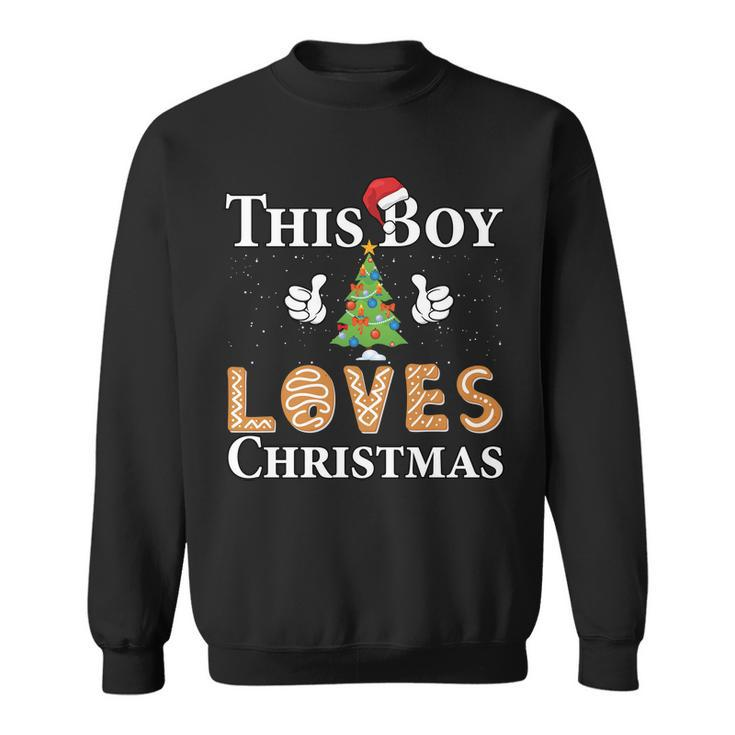 This Boy Loves Christmas Tshirt Sweatshirt