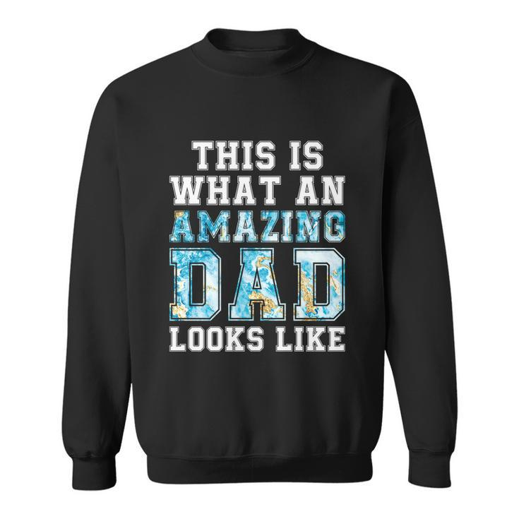 This Is What An Amazing Dad Looks Like Funny Gift Sweatshirt