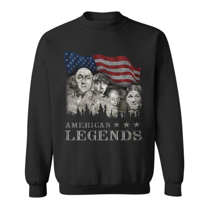 Three Stooges - American Legends Usa Flag Tshirt Sweatshirt