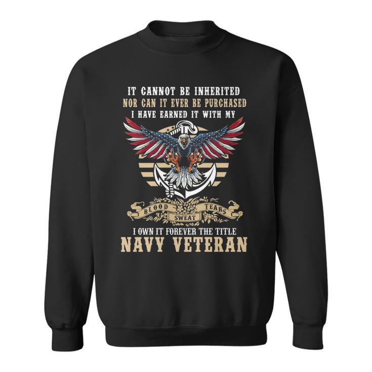 Title Navy Veteran Sweatshirt