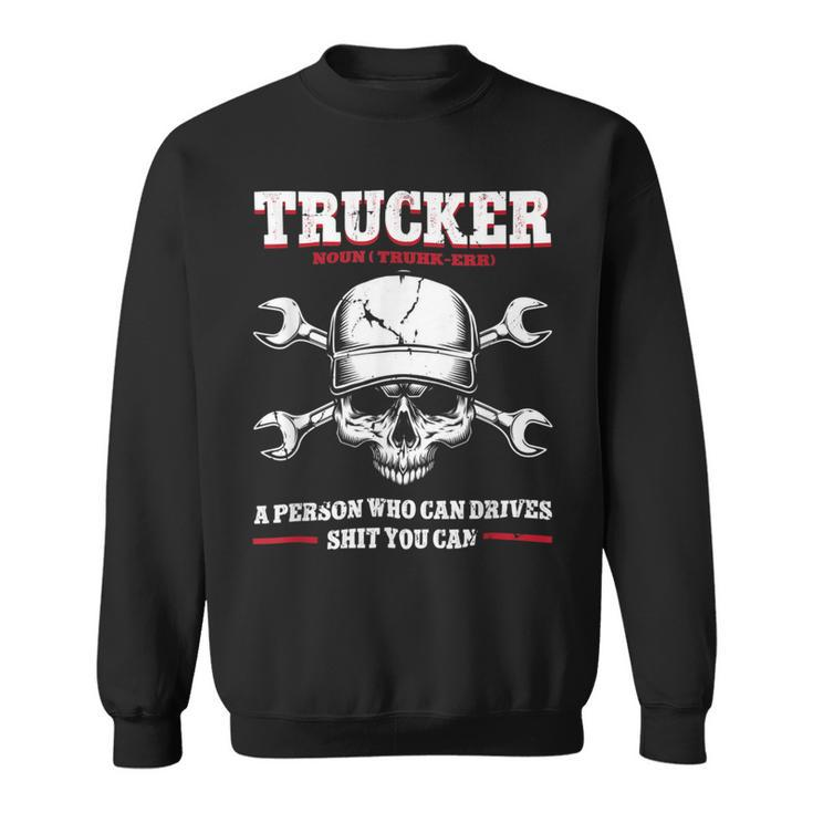 Trucker Trucker Accessories For Truck Driver Motor Lover Trucker_ V2 Sweatshirt
