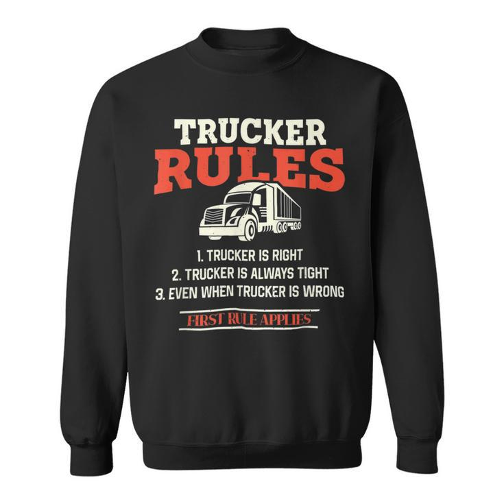 Trucker Trucker Accessories For Truck Driver Motor Lover Trucker_ V30 Sweatshirt