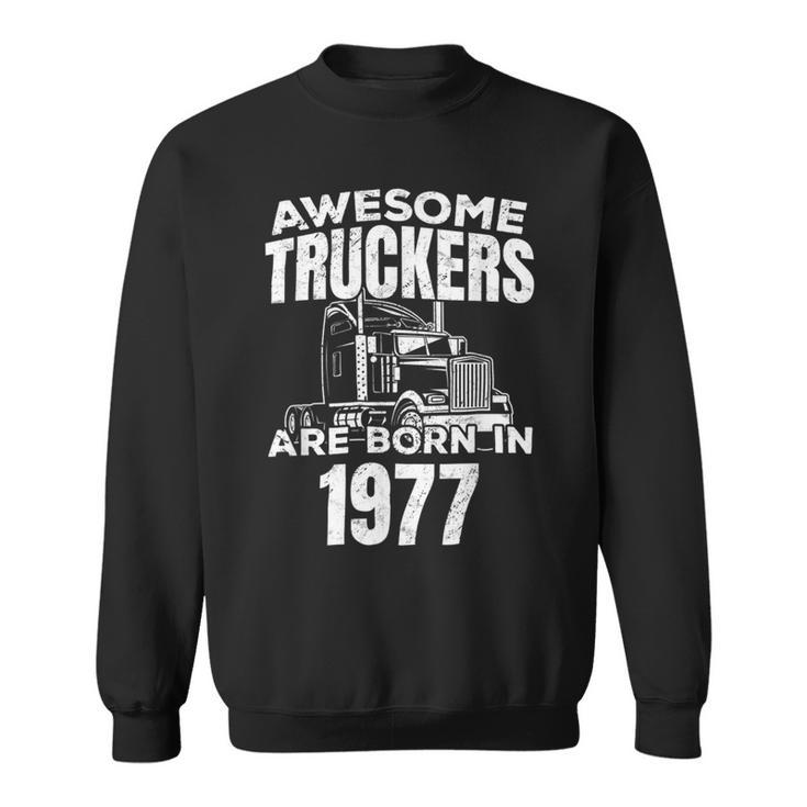 Trucker Trucker Birthday Party Trucking Truck Driver  Sweatshirt