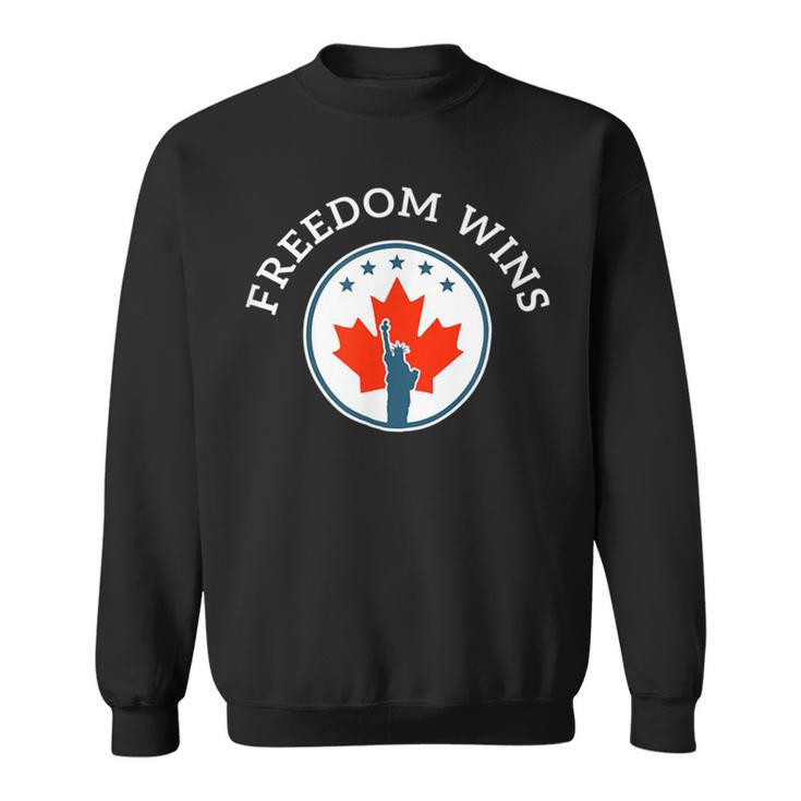 Trucker Truckers Freedom Convoy Freedom Wins Graphic S Sweatshirt