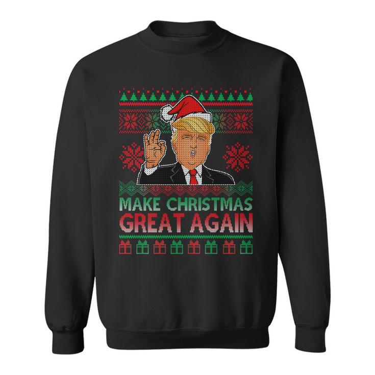 Trump Make Christmas Great Again Ugly V2 Sweatshirt