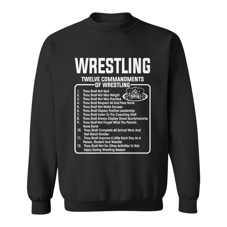 Twelve Commandments Of Wrestling Tshirt Sweatshirt