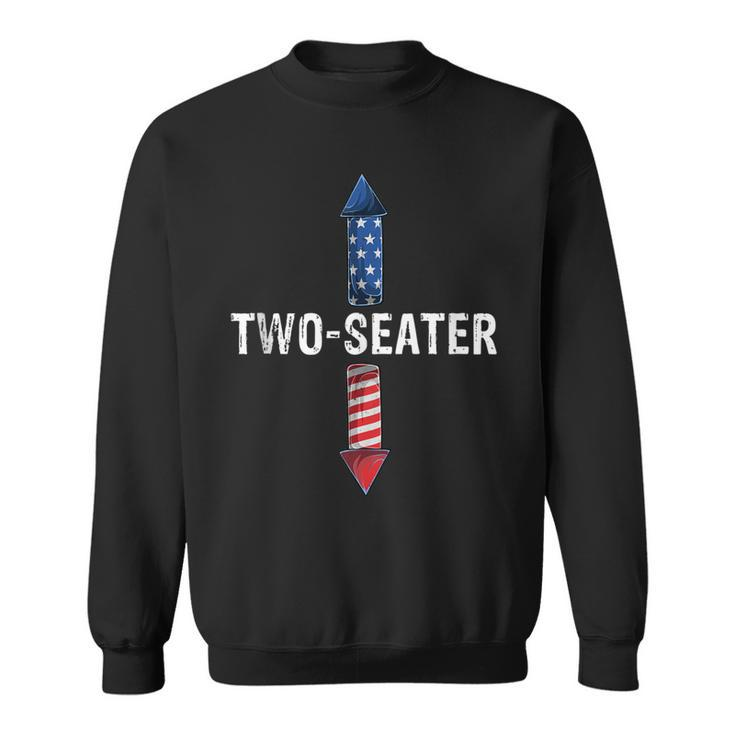 Two Seater Funny 4Th Of July Day Vintage  Sweatshirt