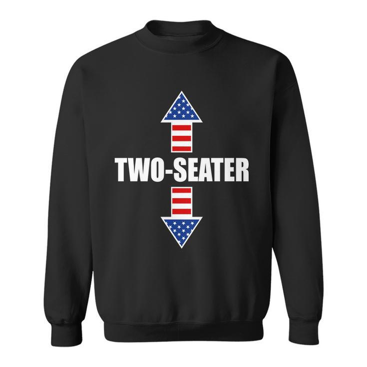 Two-Seater Usa Flag Arrows Funny Sweatshirt