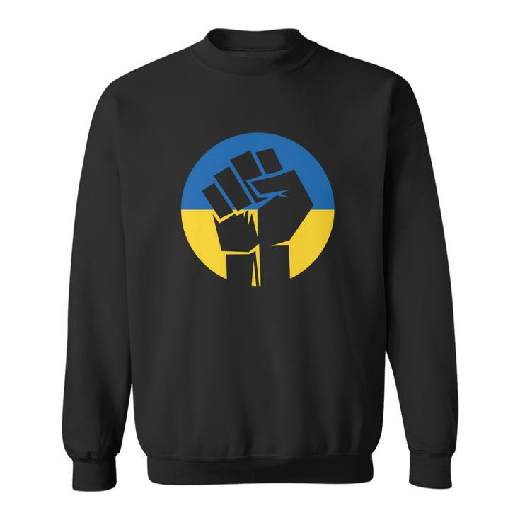 Ukraine Flag Raised Fist Tshirt Sweatshirt
