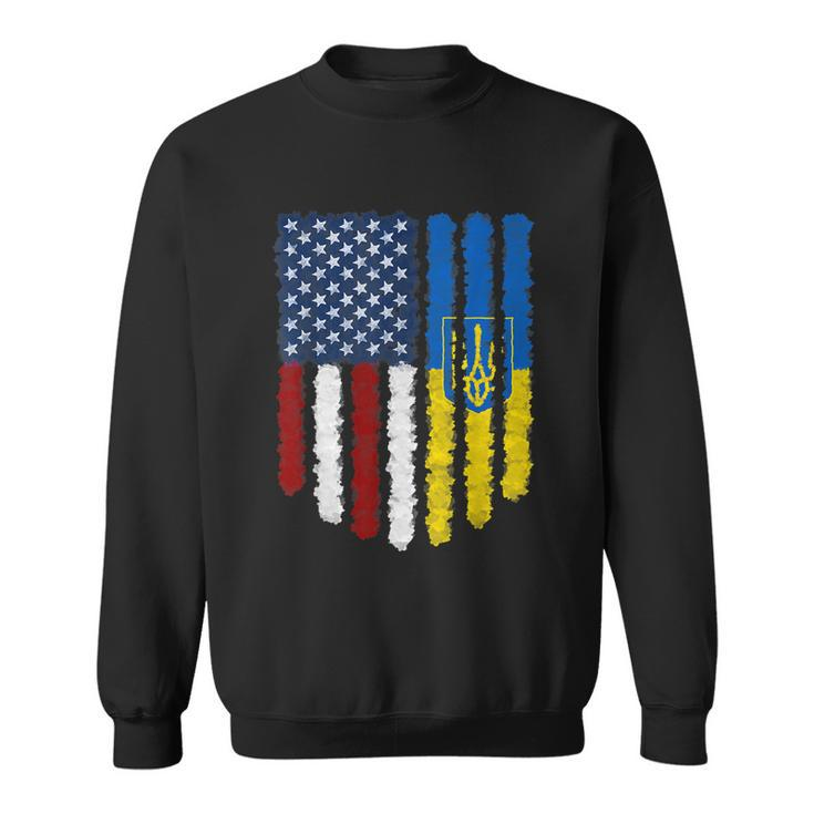 Ukrainian American Flag Ukraine Usa America Sweatshirt
