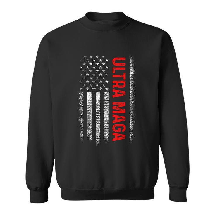 Ultra Maga American Flag Anti Joe Biden Tshirt Sweatshirt