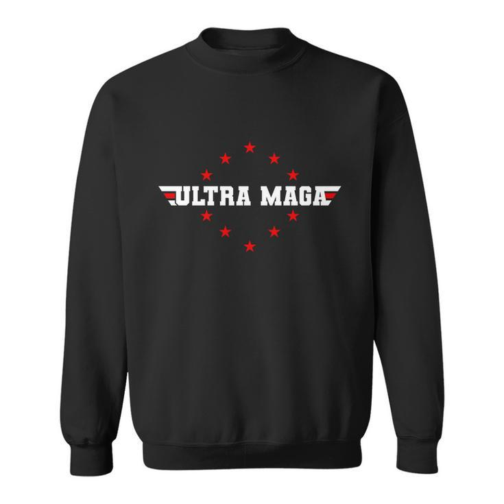 Ultra Maga Anti Biden Parody Trump  Sweatshirt