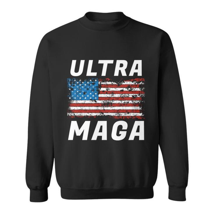 Ultra Maga Bold United States Of America Usa Flag Sweatshirt