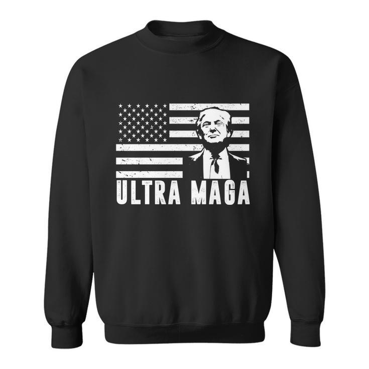 Ultra Maga Donald Trump Usa Flag V2 Sweatshirt