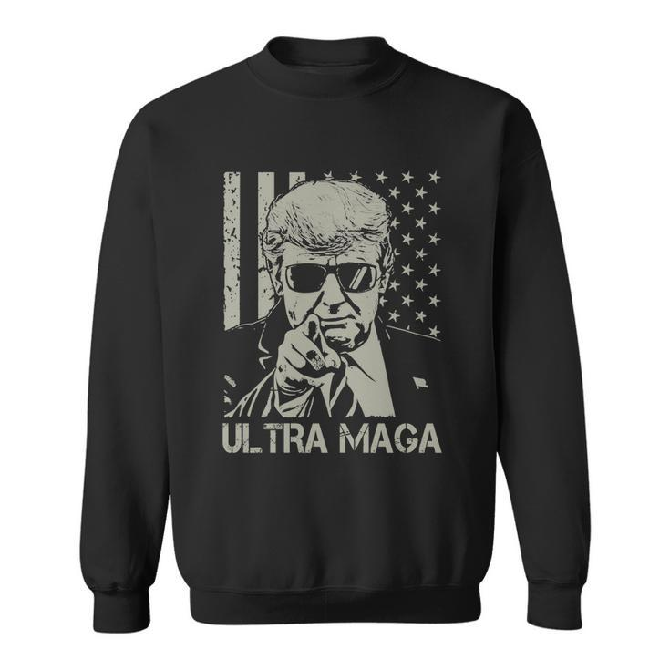 Ultra Maga Shirt Funny Anti Biden Us Flag Pro Trump Trendy Tshirt V2 Sweatshirt