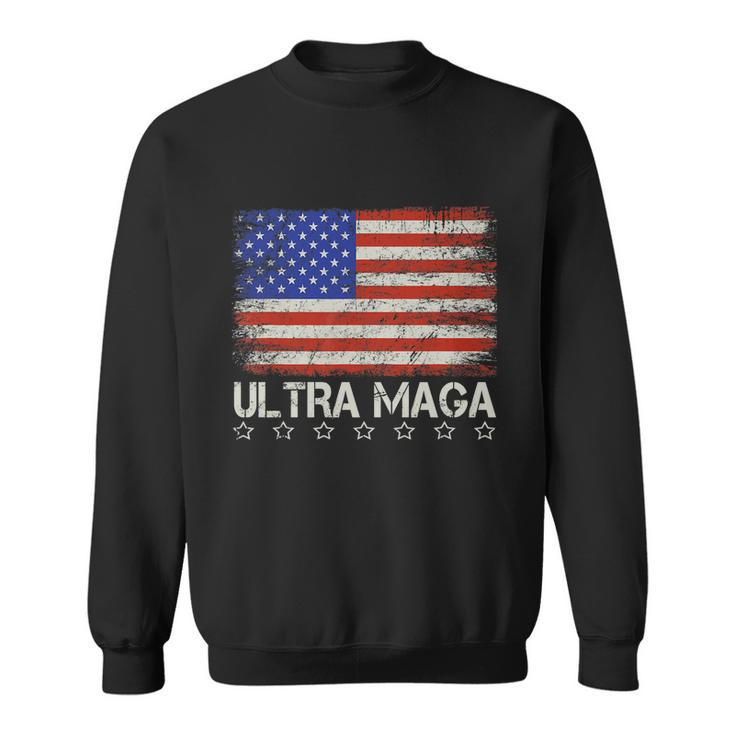 Ultra Maga Shirt Maga King Funny Anti Biden Us Flag Pro Trump Trendy Tshirt V2 Sweatshirt