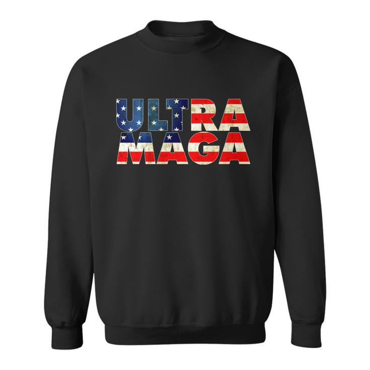 Ultra Maga Usa American Flag Sweatshirt