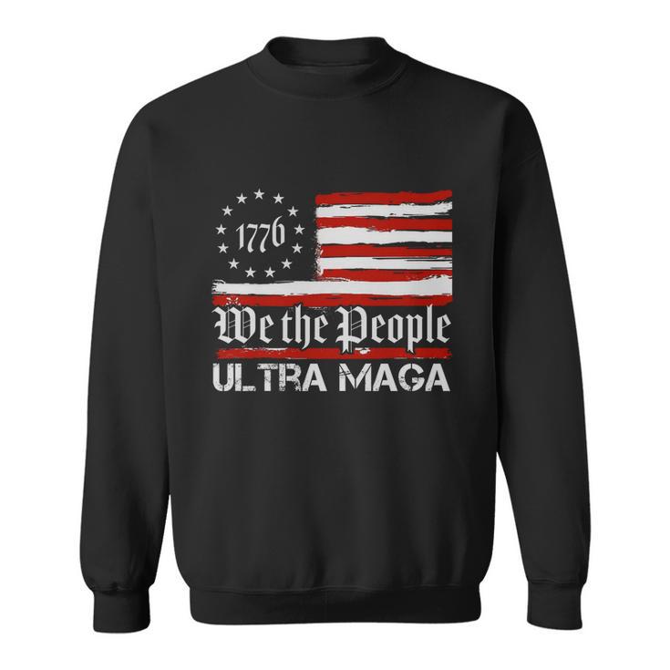 Ultra Maga We The People Shirt Funny Anti Biden Us Flag Pro Trump Trendy Tshirt Sweatshirt