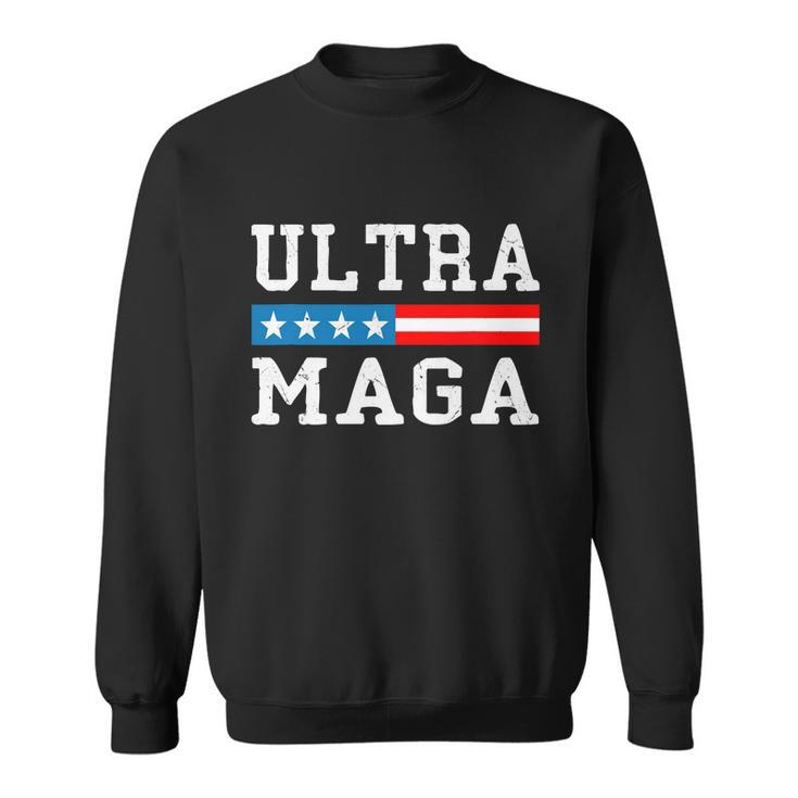 Ultra Mega Patriotic Trump 2024 Republicans American Flag Cute Gift Sweatshirt