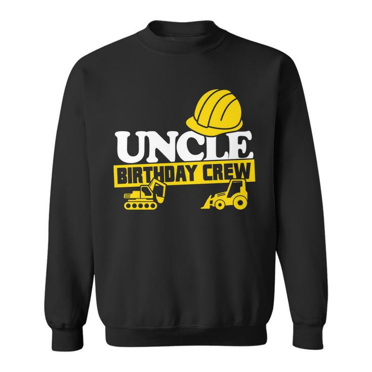 Uncle Birthday Crew Construction Party Graphic Design Printed Casual Daily Basic Sweatshirt
