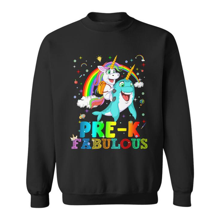 Unicorn Riding Narwhal Prek Fabulous Sweatshirt