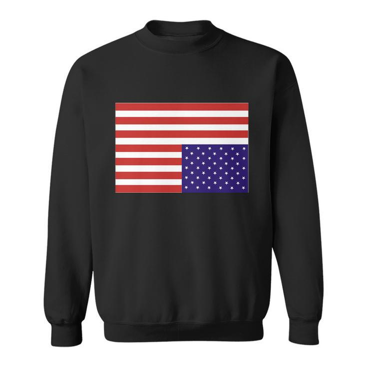 Upside Down American Flag In Distress Sweatshirt