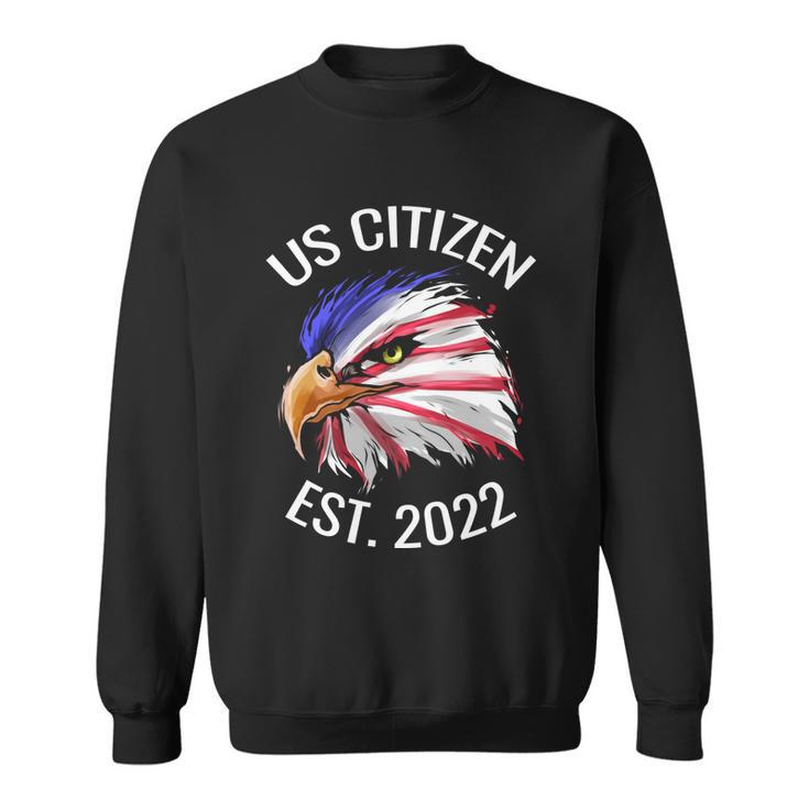 Us Citizen Est 2022 Eagle In Colors Of Us Flag Patriotic Gift Sweatshirt