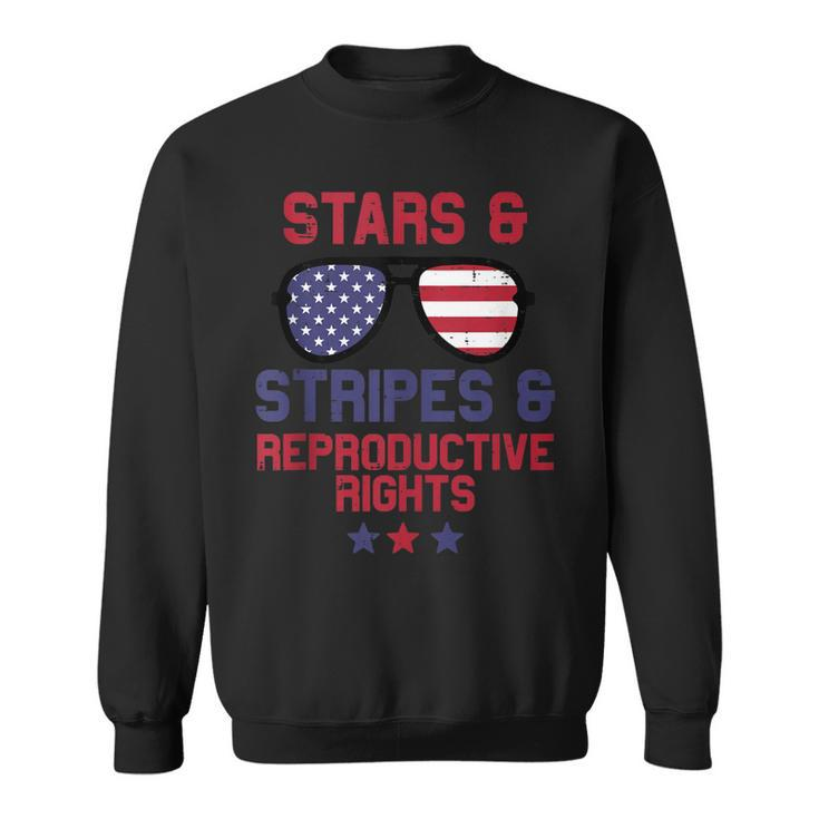 Us Flag Sunglass Stars Stripes Reproductive Rights Patriotic  Sweatshirt