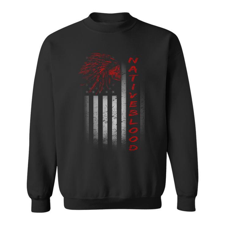 Usa American Flag Native Blood Sweatshirt