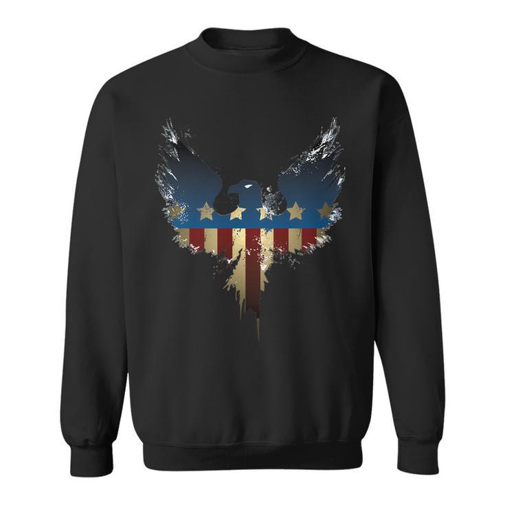 Usa Eagle American Flag Grunge Tshirt Sweatshirt