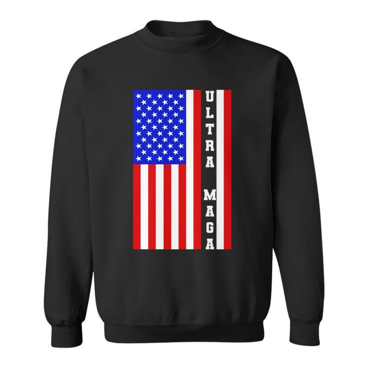 Usa Flag United States Of America Ultra Maga Trump  Sweatshirt