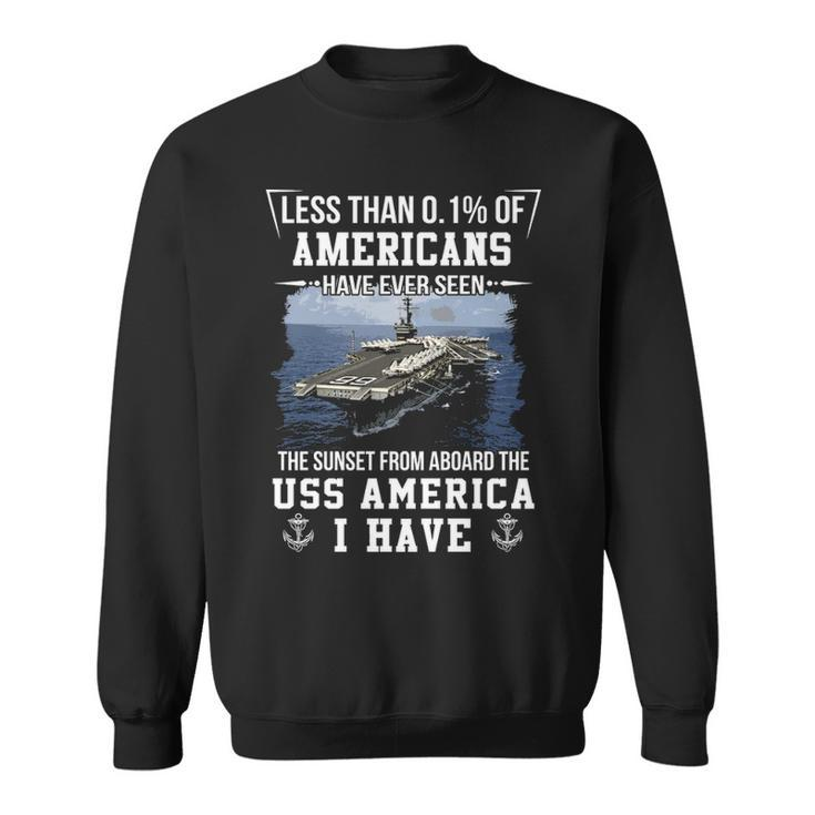 Uss America Cva Cv 66 Sunset Sweatshirt